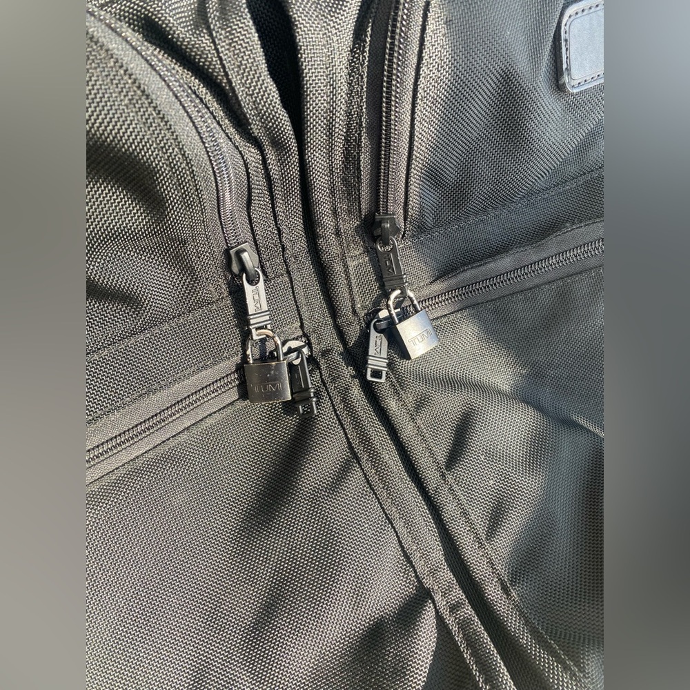 TUMI Black Garment Travel Bag | Classic Ballistic Nylon | Detachable Strap - Picture 4 of 16